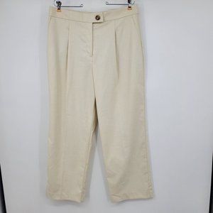 NWT Ann Taylor Petite‎ Pleated Slim Straight Pants in Heathered Flannel 14P